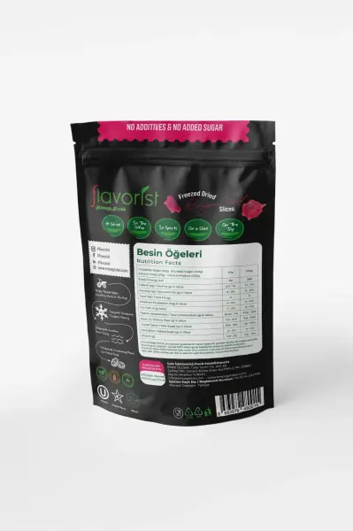 Dondurularak Kurutulmuş Ejder Meyvesi Dilimleri 20 Gram