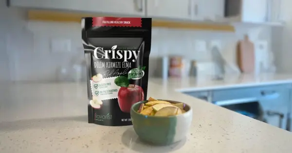 Dondurularak Kurutulmuş Kırmızı Elma Dilimleri 20 gram